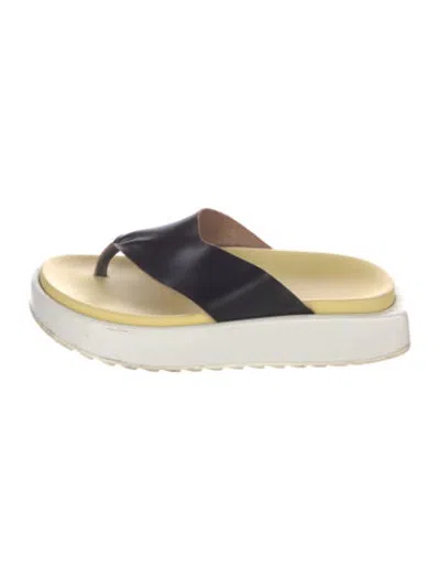 Pre-owned Plan C Leather Flip Flops In Multicolor