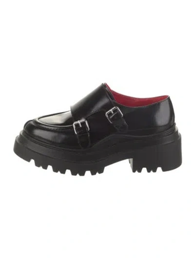 Pre-owned Plan C Leather Oxfords In Black