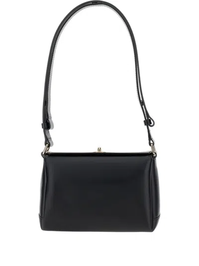 Plan C Leather Shoulder Bag In Black