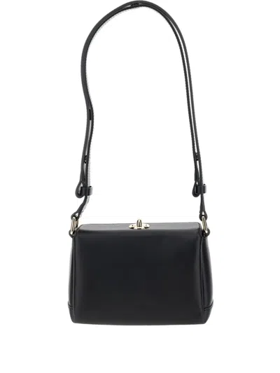 Plan C Leather Shoulder Bag In Black