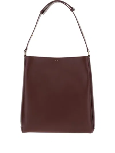 Plan C Leather Shoulder Bag In Brown