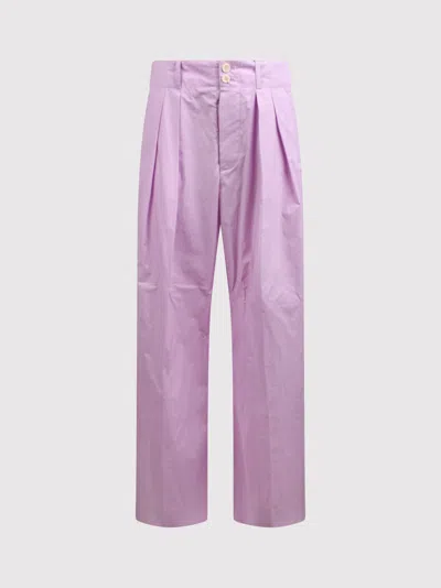 Plan C Lilac Wide-leg Trousers In Neutral