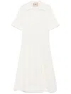 Plan C Shirt Neck Dress In White