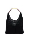 Plan C Black Logo-patch Shoulder Bag In Black