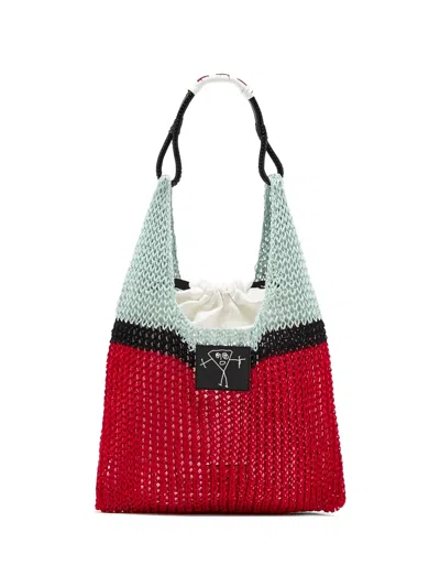 Plan C Linen Tote Bag In Red