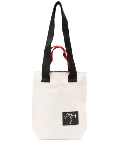 Plan C Logo-appliqué Tote Bag In Neutrals