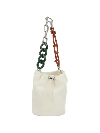 Plan C Logo-detail Bucket Bag In Neutral