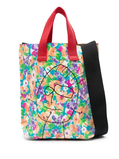 Plan C Logo-print Tote Bag In Purple