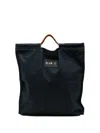 Plan C Logo-patch Rope-handle Tote Bag In Blue