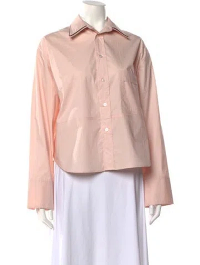 Pre-owned Plan C Long Sleeve Top W/ Tags In Pink