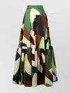 Plan C Long Tiered Ruffle Skirt