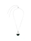 Plan C Malachite-pendant Necklace In Silver