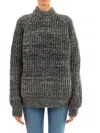 Plan C Melange Gray Pullover In Gray