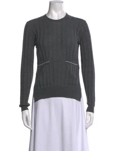 Pre-owned Plan C Merino Wool Crew Neck Sweater In Grey