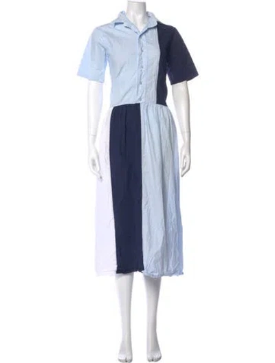 Pre-owned Plan C Midi Length Dress In Blue