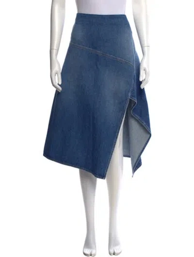 Pre-owned Plan C Midi Length Skirt In Blue