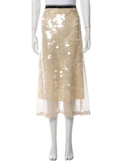 Pre-owned Plan C Midi Length Skirt In Neutral