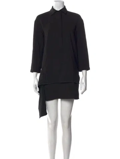 Pre-owned Plan C Mini Dress In Black