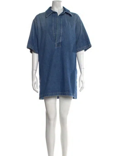 Pre-owned Plan C Mini Dress W/ Tags In Blue