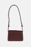 Plan C Burgundy Smooth Grain Calfskin Mini Shoulder Bag In Burgundy
