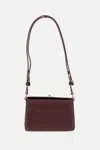 Plan C Burgundy Smooth Grain Calfskin Mini Shoulder Bag