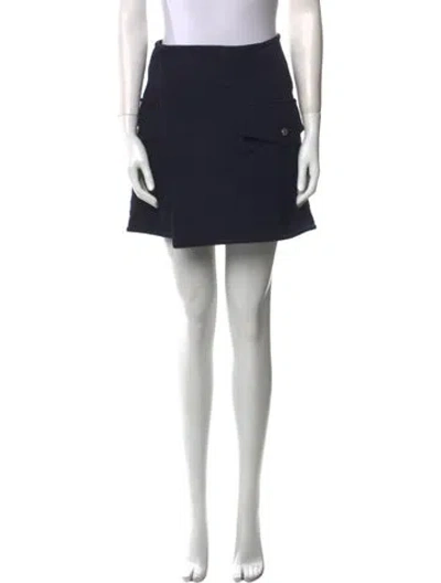Pre-owned Plan C Mini Skirt In Blue
