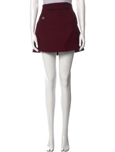 Pre-owned Plan C Mini Skirt In Burgundy