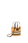 Plan C Mini Straw Shopper Bag In Multi