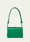 Plan C Mini Turn-lock Leather Shoulder Bag In 00v50 Emerald