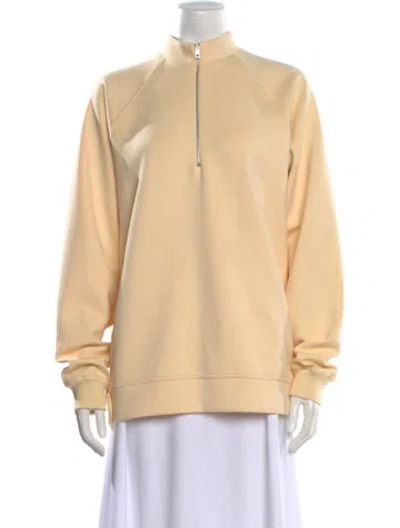 Pre-owned Plan C Mock Neck Sweater In Neutral