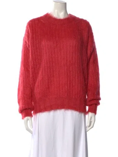 Pre-owned Plan C Mohair Crew Neck Sweater W/ Tags In Red