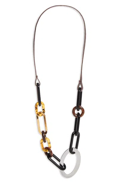 Plan C Multi-material Chain Necklace In Multicolor