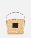 Plan C Natural Straw Bucket Bag