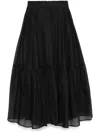 Plan C Organza Maxi Skirt In Schwarz