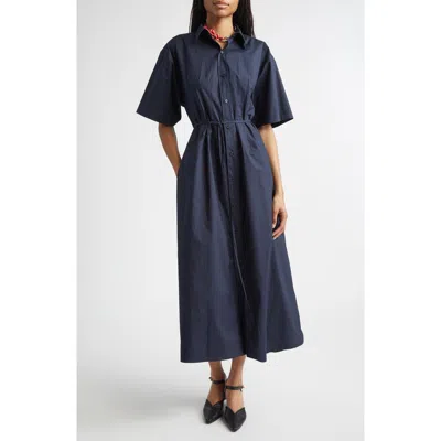 Plan C Oversize Cotton Shirtdress In Multi