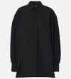 Plan C Oversized Crêpe Shirt In Black