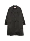 Plan C Oversized-collar Single-breasted Coat In Red
