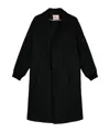 Plan C Panelled-design Wool Coat In Black