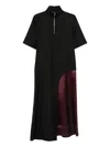 Plan C Panelled Midi Dress In Black