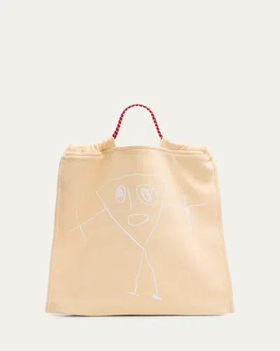 Plan C Pili And Bianca Shopping Tote Bag In Brown