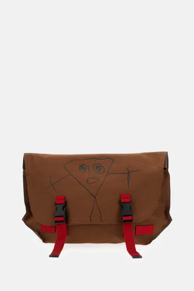 Plan C Pili E Bianca Medium Shopper Bag In Brown