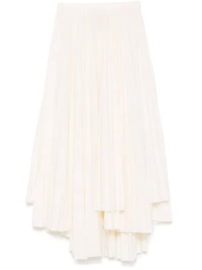 Plan C Pleated Long Skirt In 中性色