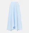 Plan C Pleated Maxi Skirt In Blue