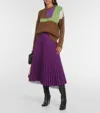 Plan C Scarf-neck Wool-cashmere Sweater In Purple