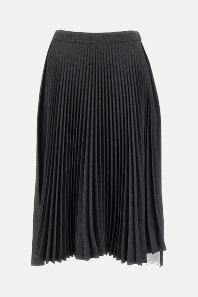 Plan C Pleated Skirt In Black