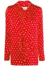 Plan C Polka Dot-print Blouse In Red