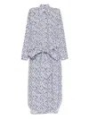 Plan C Abito Lungo Collo Camicia In White