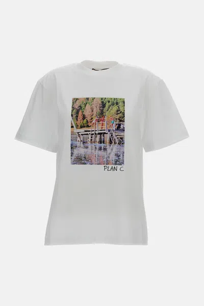 Plan C Printed T-shirt In White