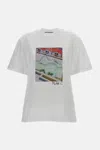 Plan C White Graphic Crew Neck T-shirt In White
