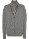 Plan C Ribbed-knit Cardigan In 灰色